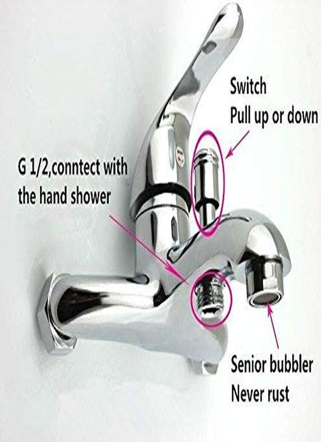 DRIZZLE Dolphin Single Lever Bathroom Wall Mixer 2in1 for Hot and Cold Water - Chrome - Image 3